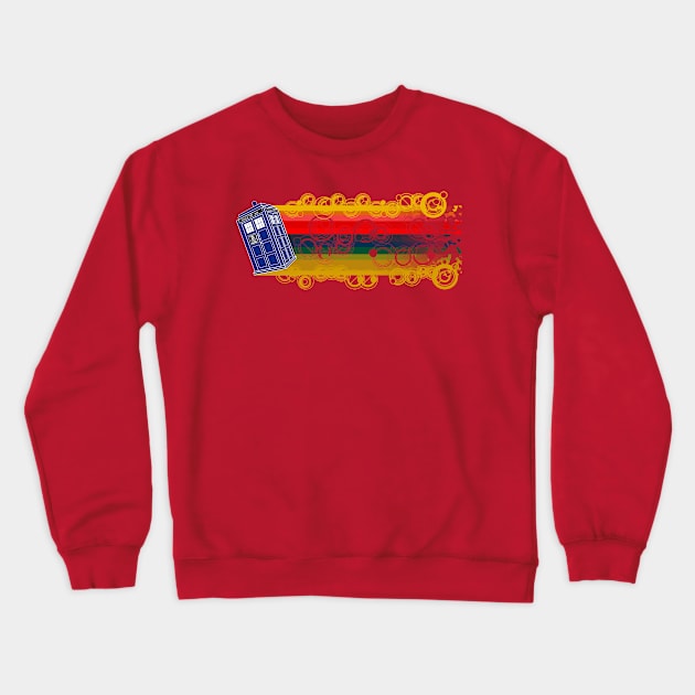 TARDIS to the Past Crewneck Sweatshirt by Nazonian